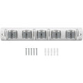 KITAL Railgrip Wall Mop Broom Organizer 5 Grips 6 Hooks White Gray - Product view