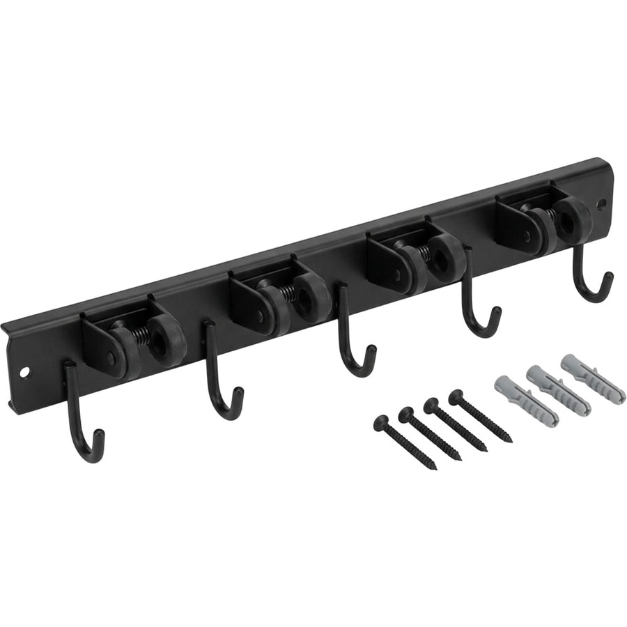 KITAL Steelhold Wall Tool Rack 4 Grips 5 Hooks Matte Black