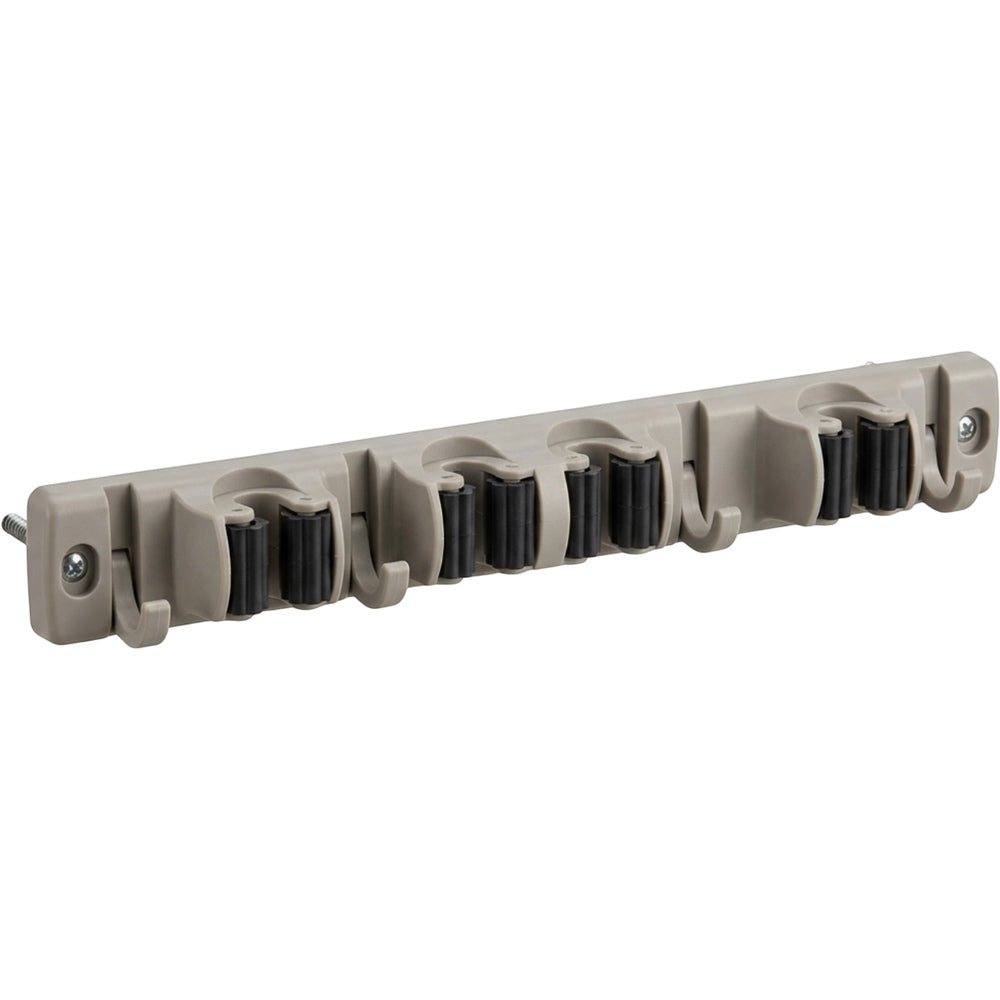 KITAL Wall Mop Broom Holder Gray 5 Slot 6 Hook